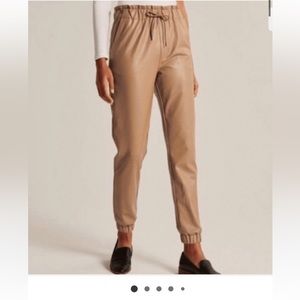 Abercrombie & Fitch faux leather high waist jogger